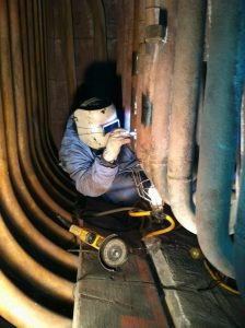Reparación de roturas en tubos de boiler industrial