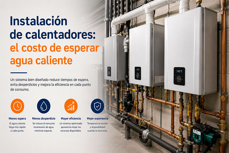 Instalación de calentadores: el costo de esperar agua caliente